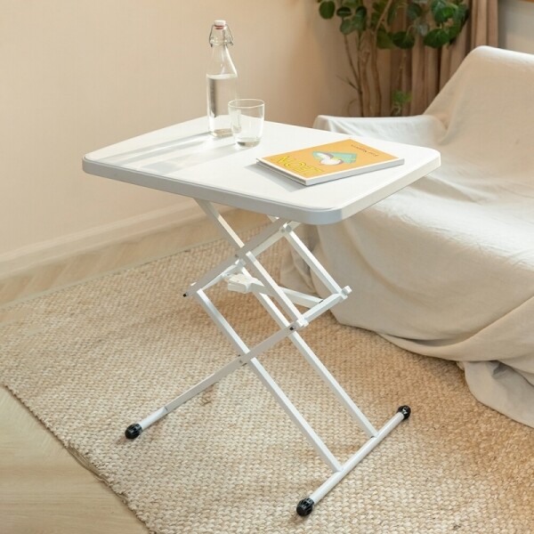 높이 조절 사이드 테이블 자바라 접이식 좌식 스탠딩 노트북 침대 공부 간이 자취방 책상