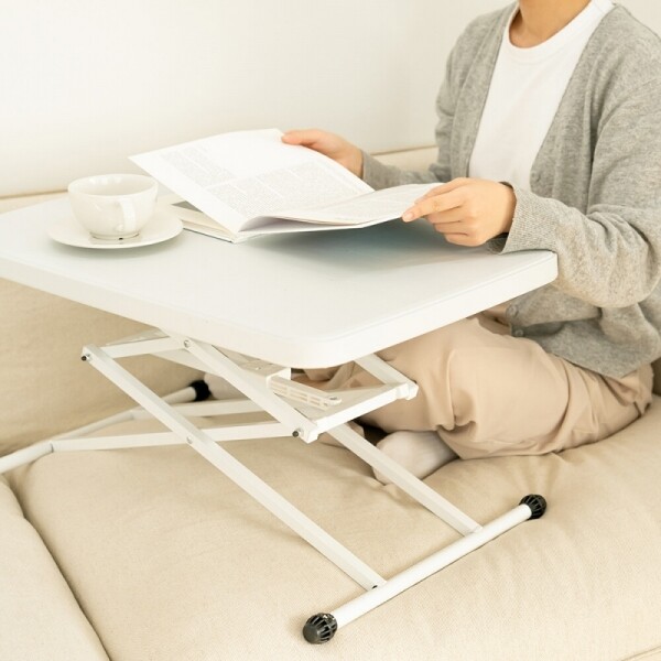 높이 조절 사이드 테이블 자바라 접이식 좌식 스탠딩 노트북 침대 공부 간이 자취방 책상