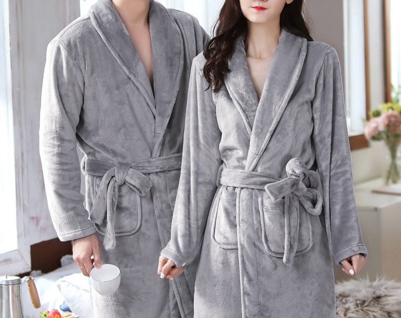 호텔 샤워 목욕 수면 커플 잠옷 극세사 가운