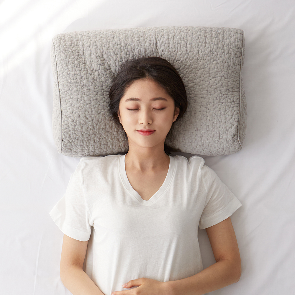 편백베개 편백나무경추베개 메밀 낮은 입체형-네이비, 31x52cm