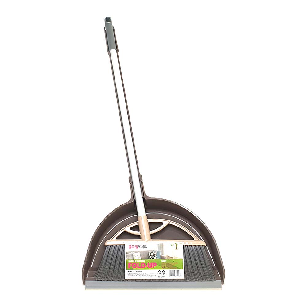 폴드업비 세트 폴드업방비 쓰레받기 방비 PVC 플라스틱 빗자루 - 상품 이미지