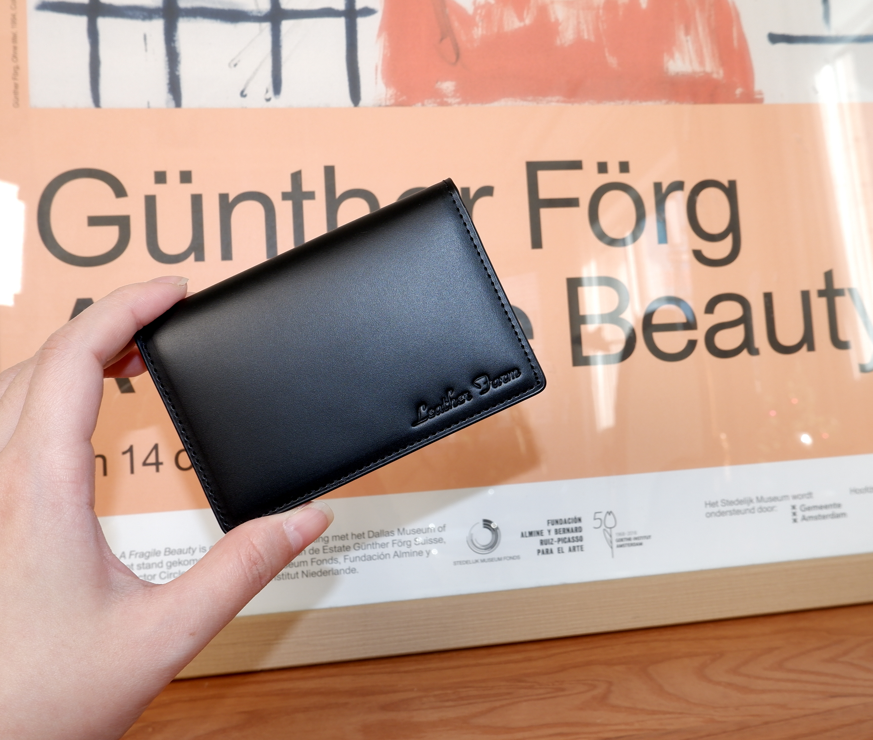 송아지 앱송 가죽 명함 케이스 수제 소가죽 카드지갑 이니셜각인 가능 3type