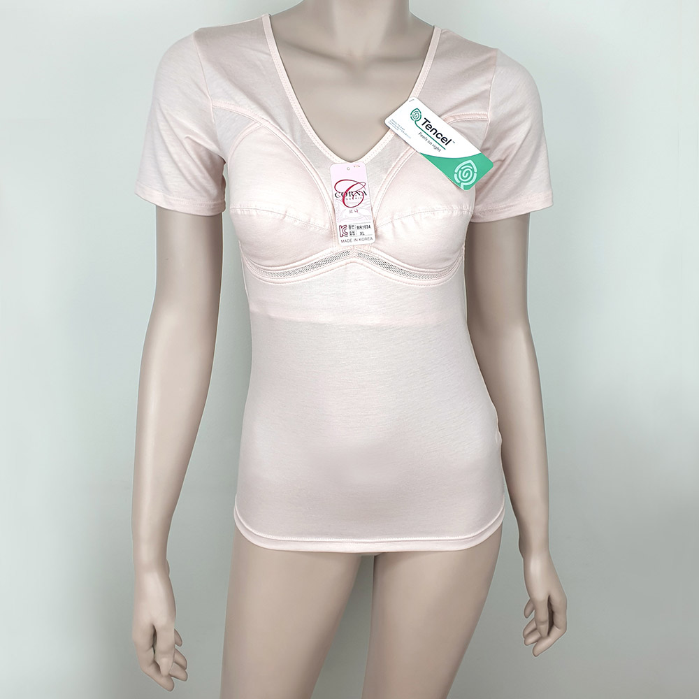 코나 국산 텐셀브라탑 노와이어 풀컵 빅사이즈 기본 데일리 여성 반팔브라런닝BR1034 - 상품 이미지