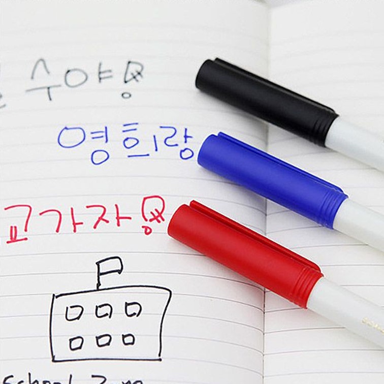 네임펜 3개 검정 빨강 파랑 - 상세 이미지 3