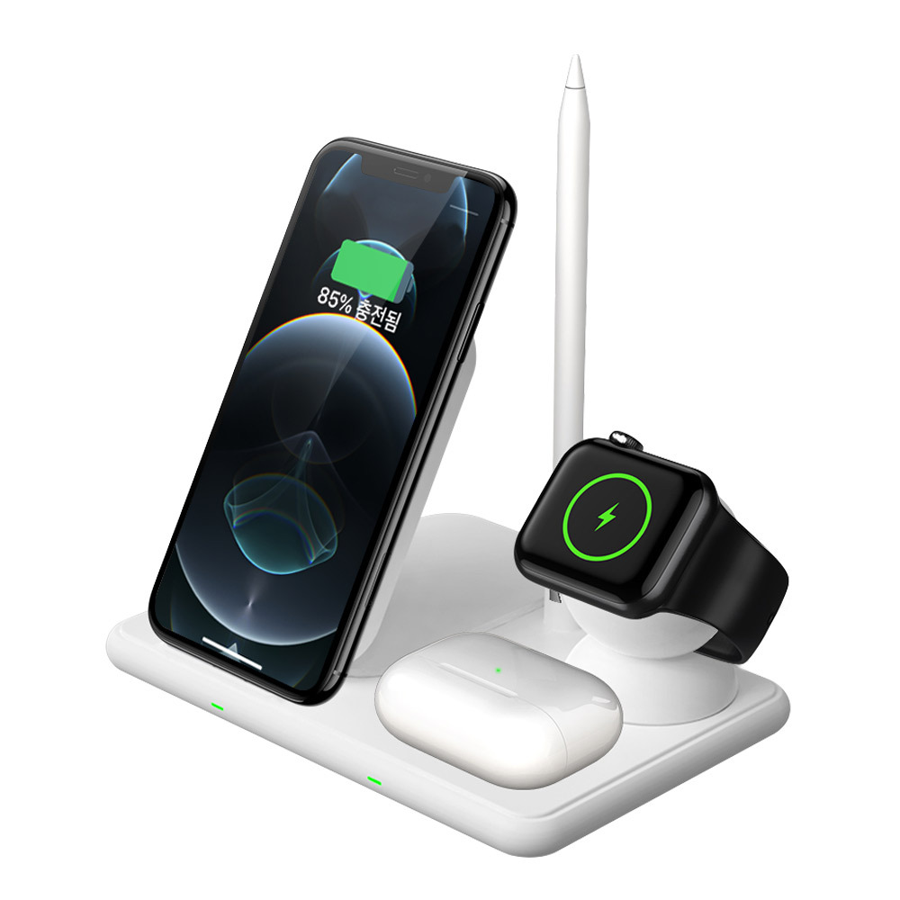 4in1 올인원 무선 충전기 애플워치 아이폰 에어팟 애플펜슬 충전독 충전패드