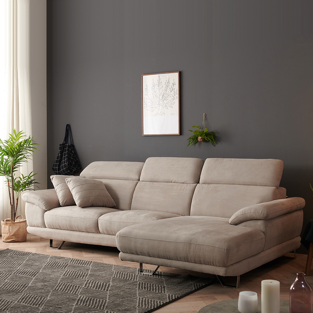 폴로까사 쟈스민 아쿠아텍스 스웨이드 4인용 카우치소파