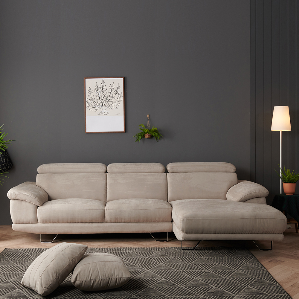 폴로까사 쟈스민 아쿠아텍스 스웨이드 4인용 카우치소파