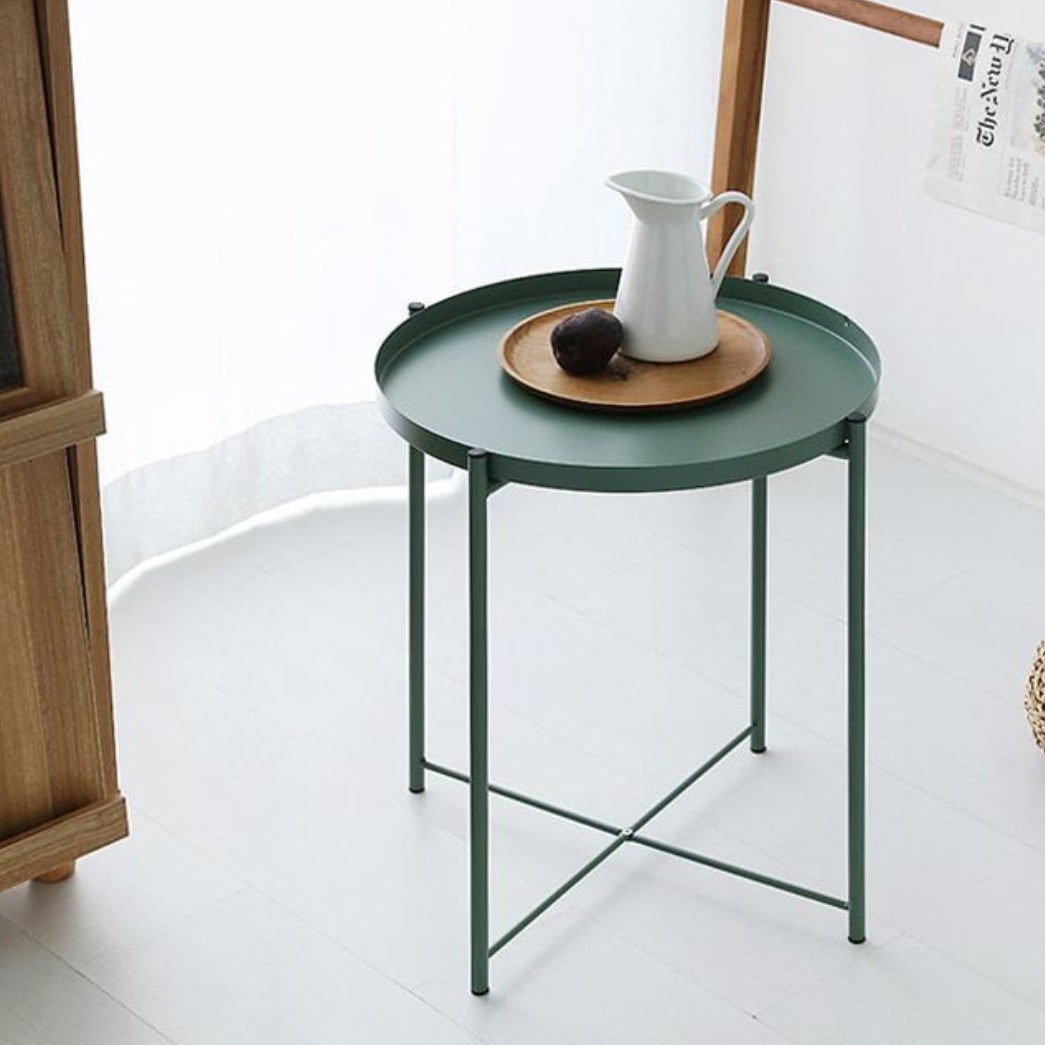 얇은 테이블 소파 틈새 선반 슬림 테이블 높은 사이드 테이블 