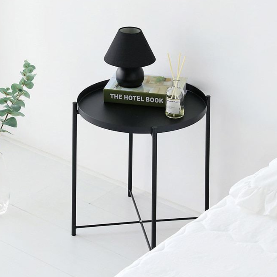 얇은 테이블 소파 틈새 선반 슬림 테이블 높은 사이드 테이블 