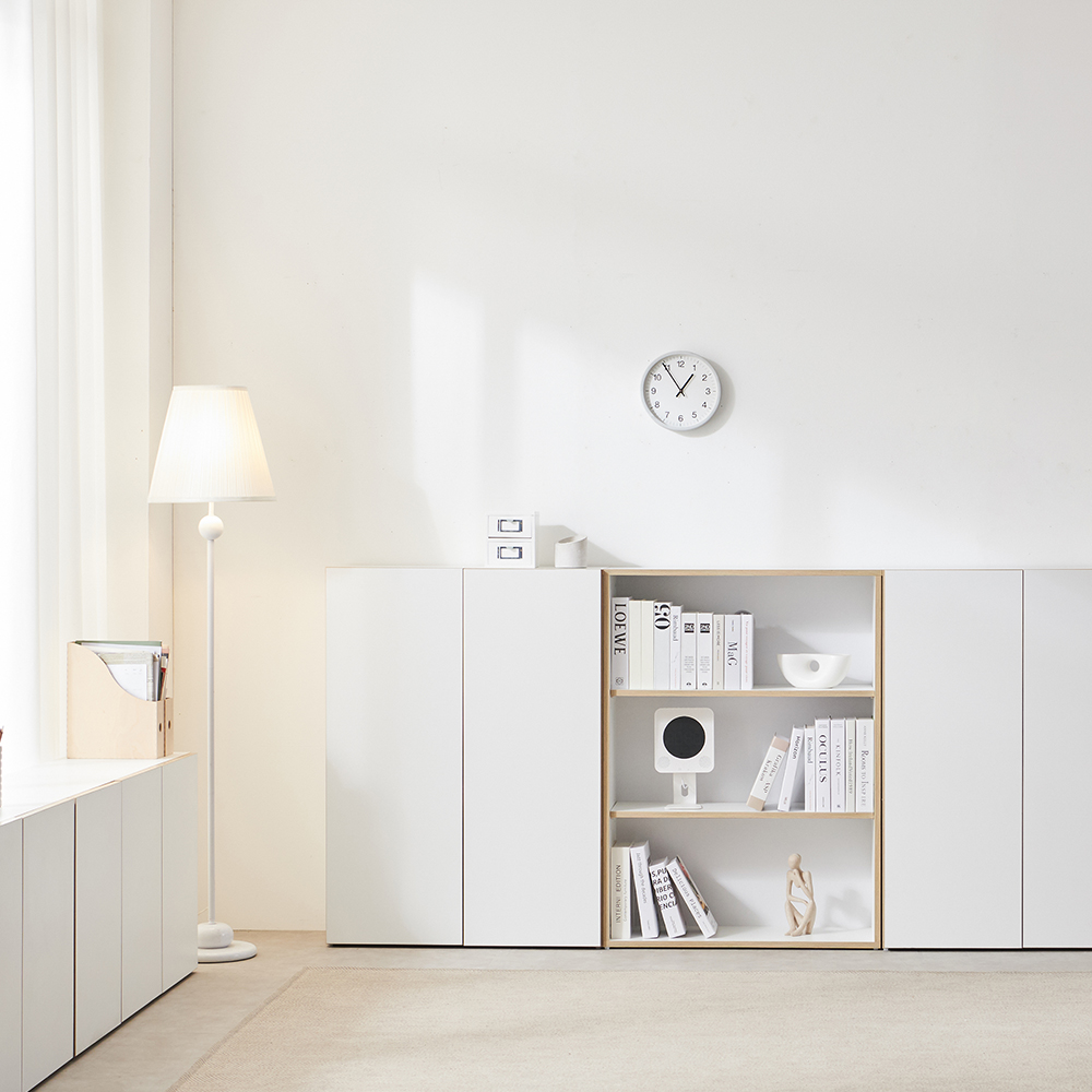 사무실수납장 올문장 2단 800 슬림 사무용책장 서류장 사무실책장 화이트에지