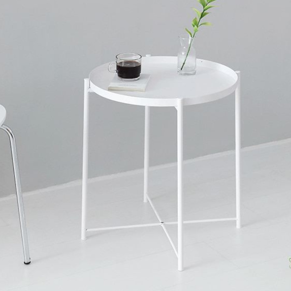 얇은 테이블 소파 틈새 선반 슬림 테이블 높은 사이드 테이블 