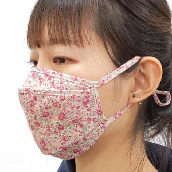 꽃마스크 무늬 명품 마스크 반영구 수제 커스텀 그림 디자인 마스크 - 메인 이미지
