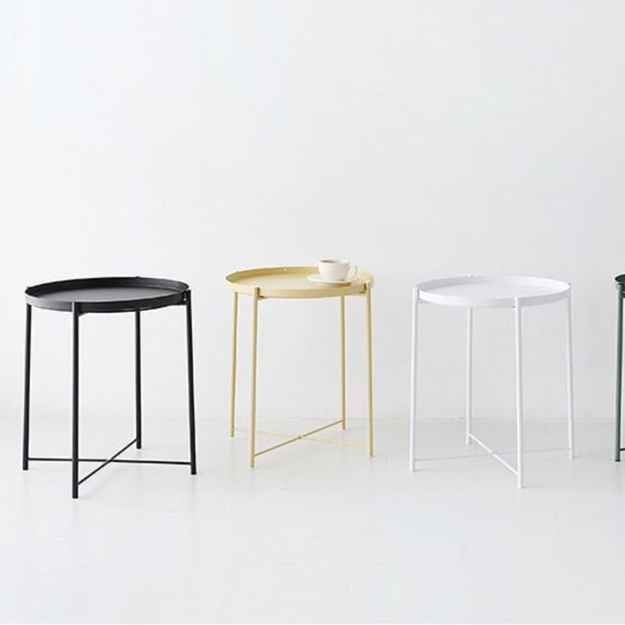 얇은 테이블 소파 틈새 선반 슬림 테이블 높은 사이드 테이블 