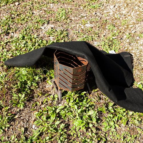 캠핑 방염포 블랙 방염매트 난로방염포 1x1