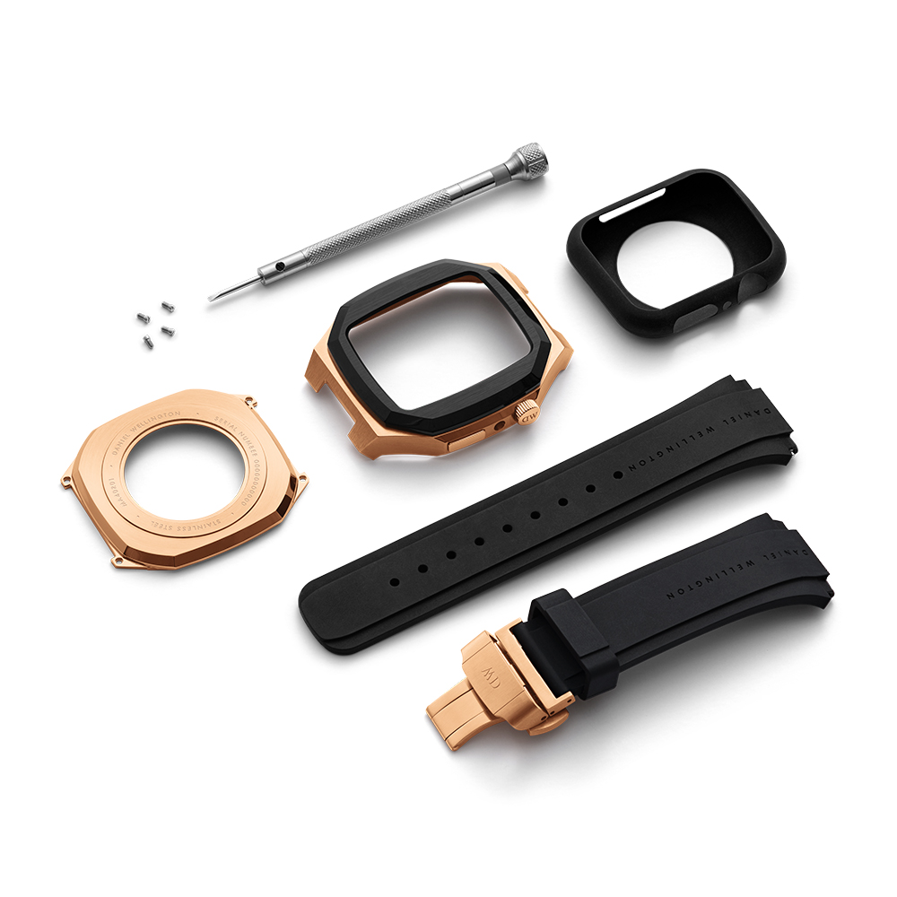 다니엘 웰링턴 SWITCH ROSE GOLD 애플워치 풀커버 메탈케이스 러버스트랩 이미지 7