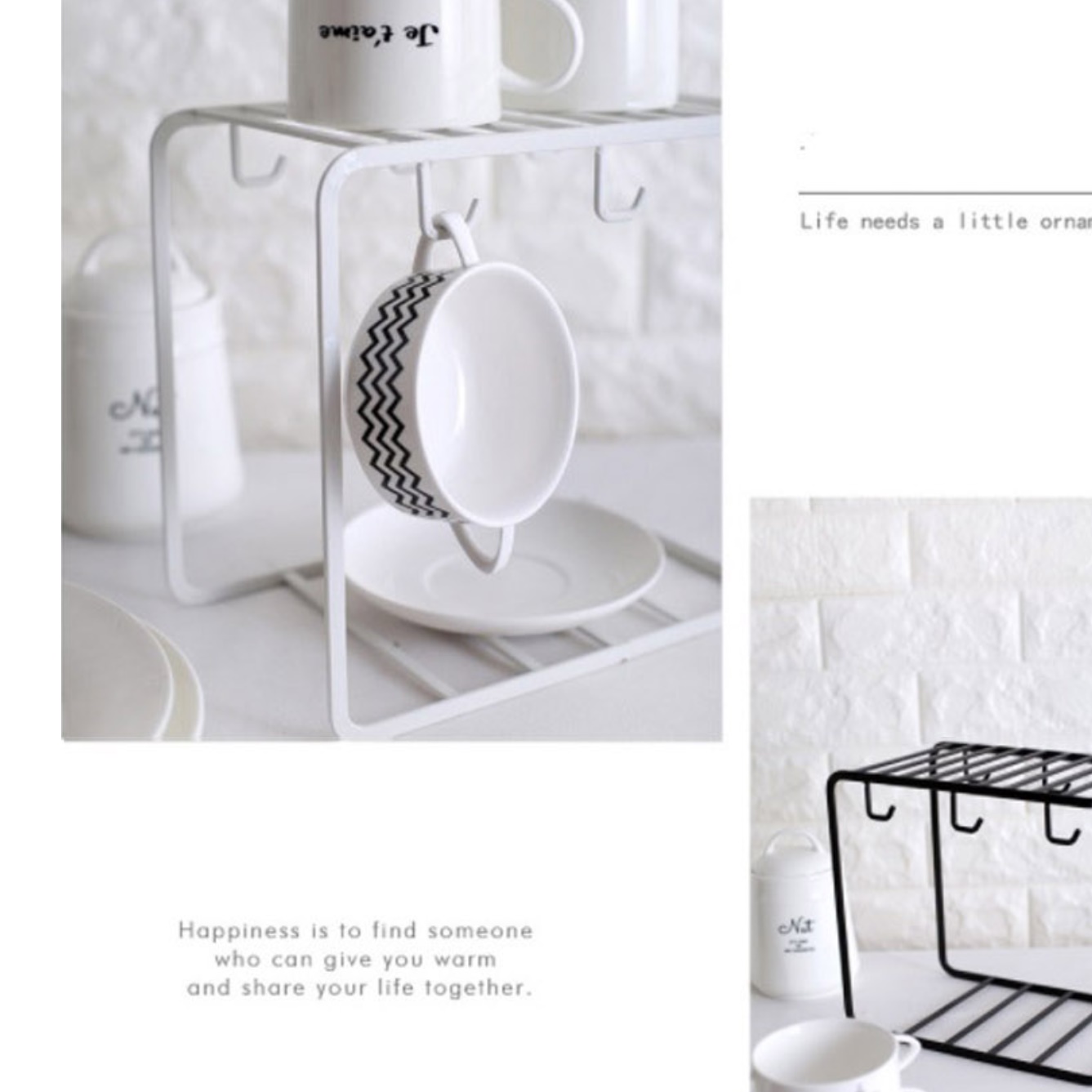 식탁 위 선반 식탁 정리대 수납 작은 상부 수납장 - 상세 이미지 2