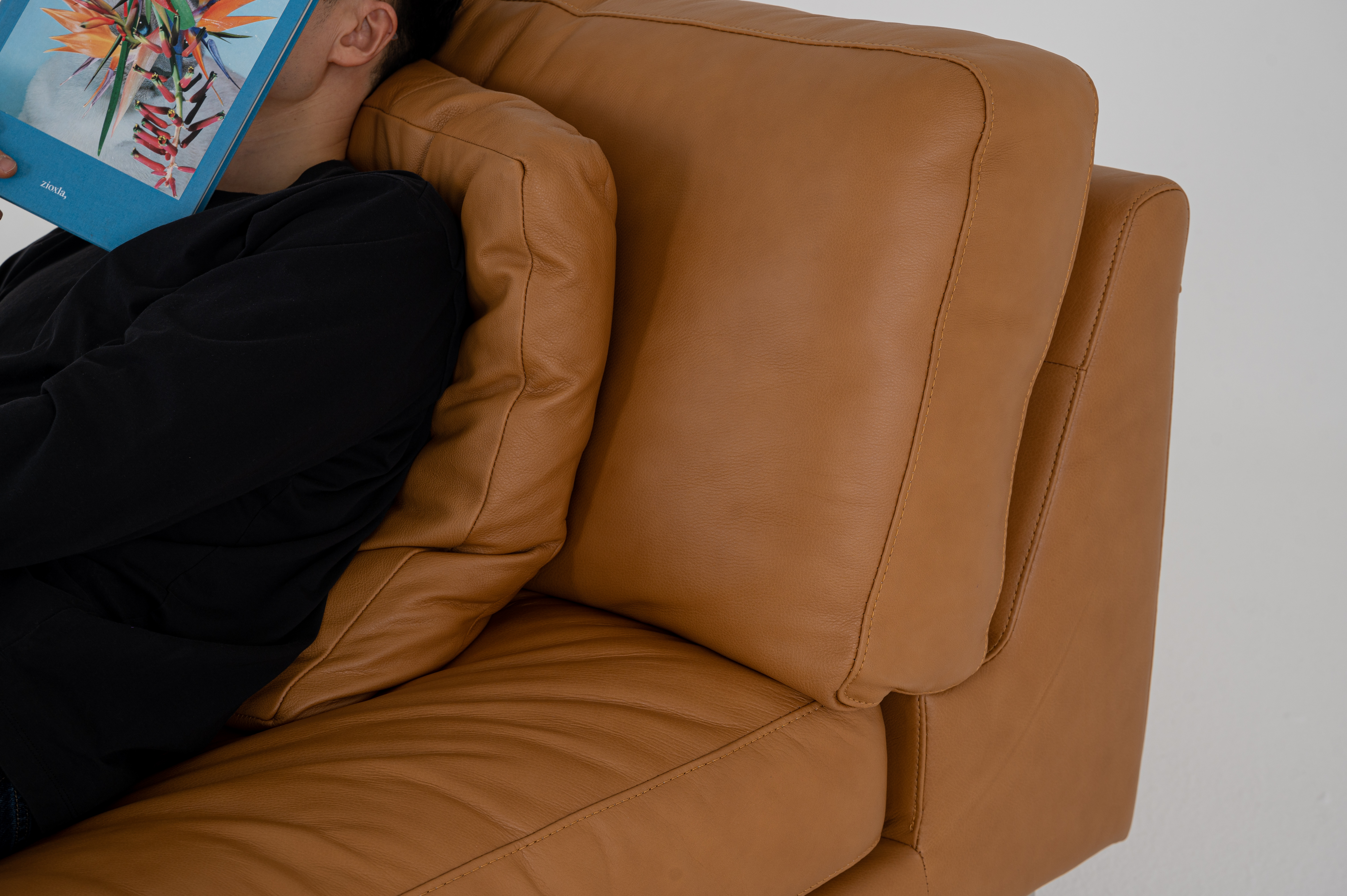 이태리 네추럴 천연 소가죽 데이베드 소파 단독상품