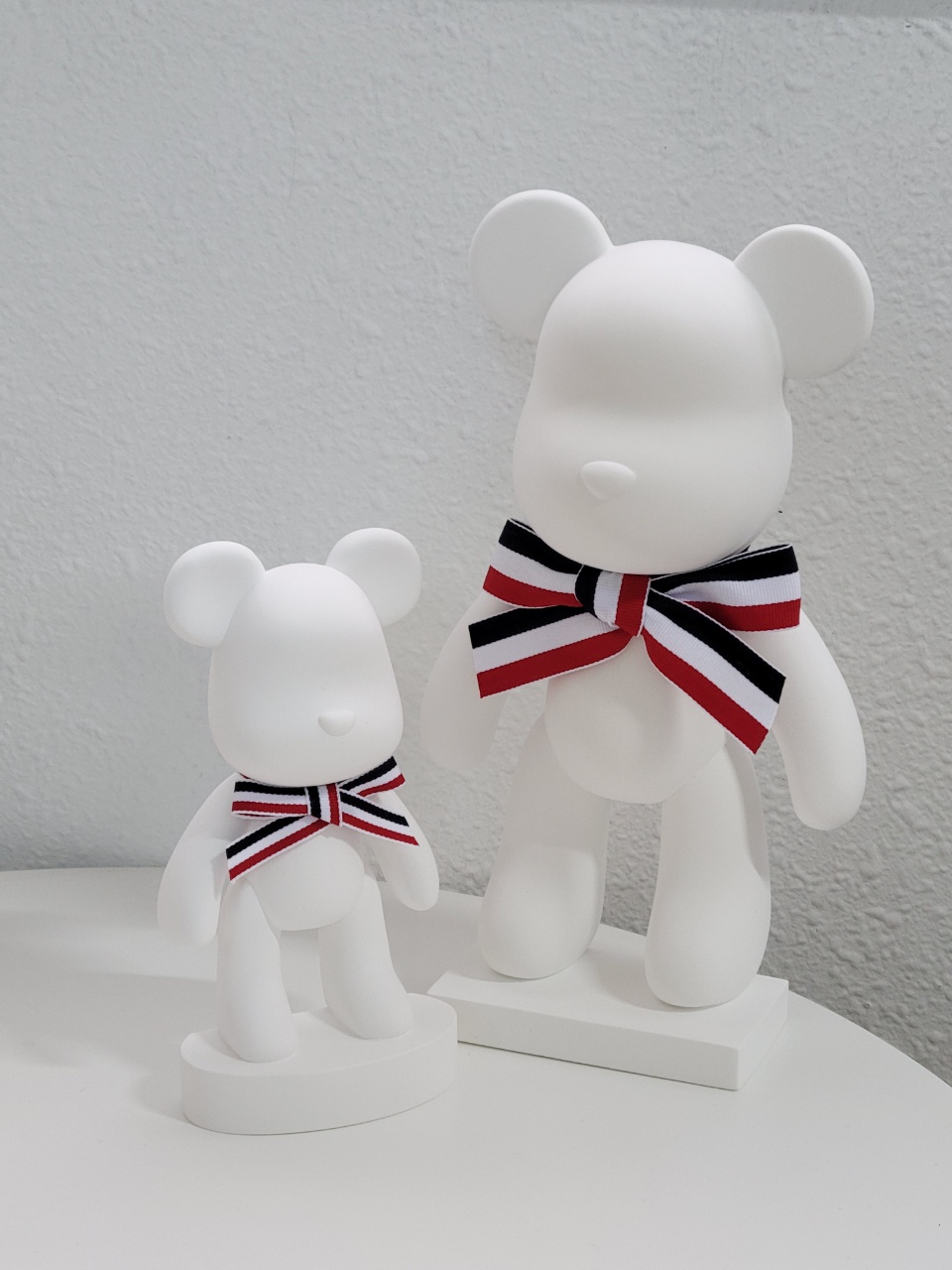 대형베어브릭 석고 방향제 인테리어 소품 집들이 선물 삼색 리본세트 웜코튼