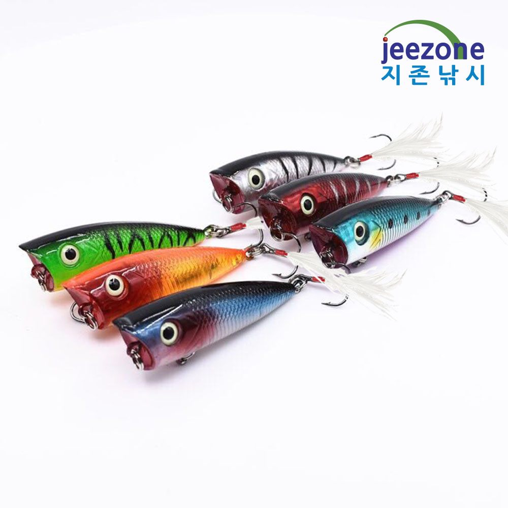 65mm 6.3g 포퍼 배스 탑워터 쏘가리미노우 배스루어 베스루어 - 상세 이미지 2