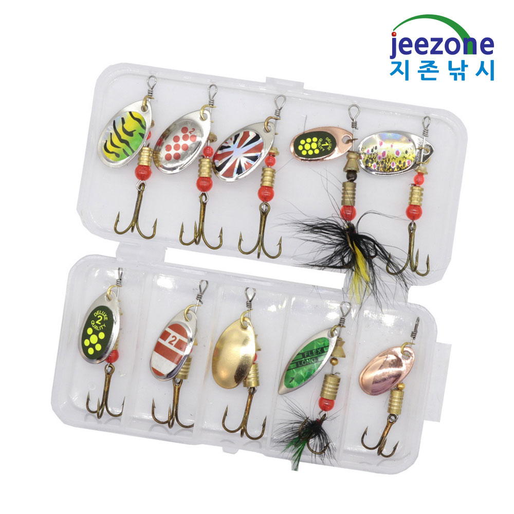 10종세트 꺽지 스피너 배스루어 쏘가리 송어루어 베스루어 - 상세 이미지 2