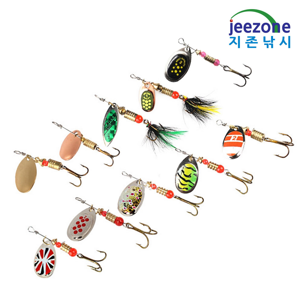 10종세트 꺽지 스피너 배스루어 쏘가리 송어루어 베스루어 - 상세 이미지 3