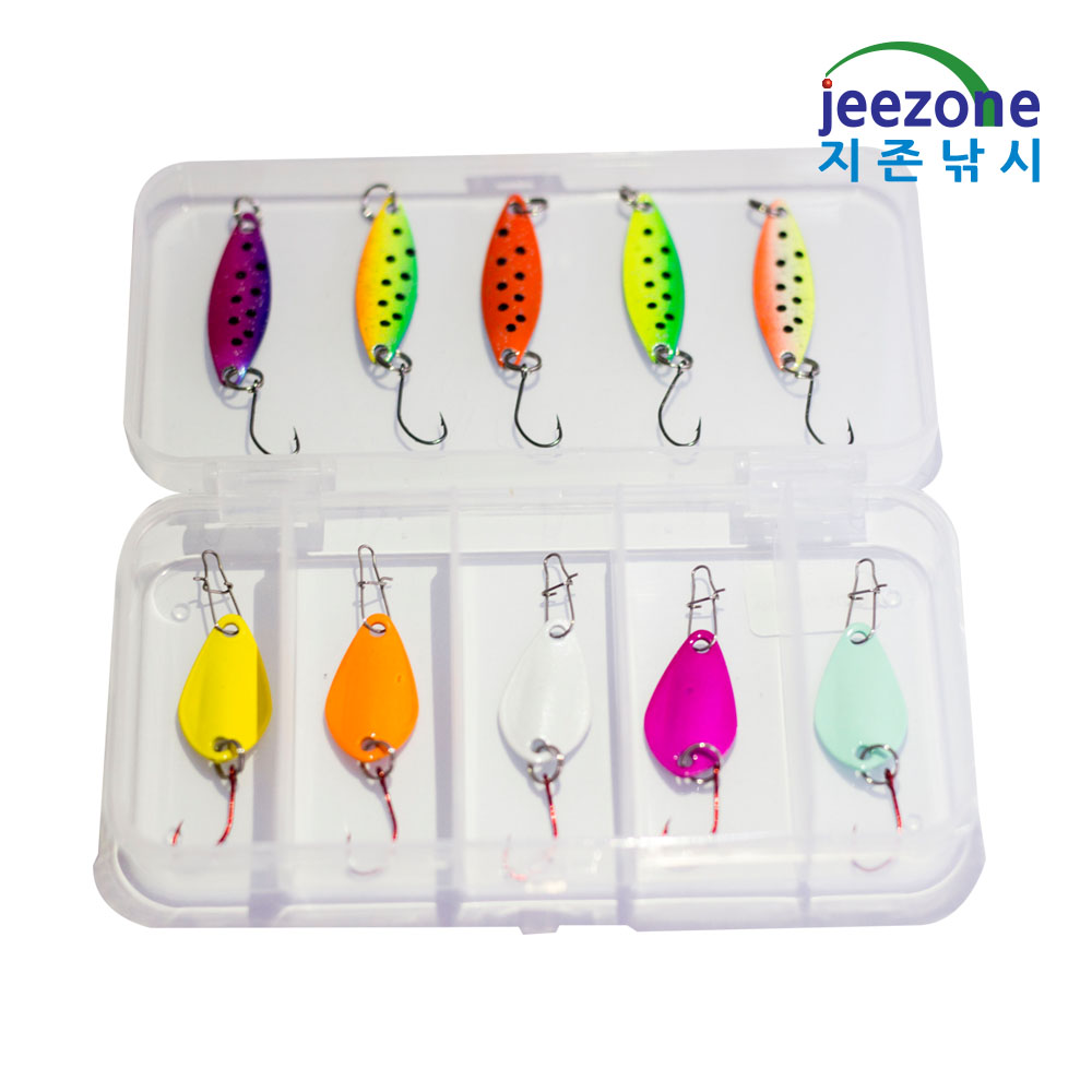 10종 마이크로 스푼 세트 송어루어스푼 꺽지미끼루어 스푼루어 - 상세 이미지 2