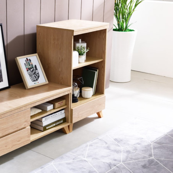 낮은 장식장 소형 미니 진열장 틈새 장식장 작은 나무 장식장