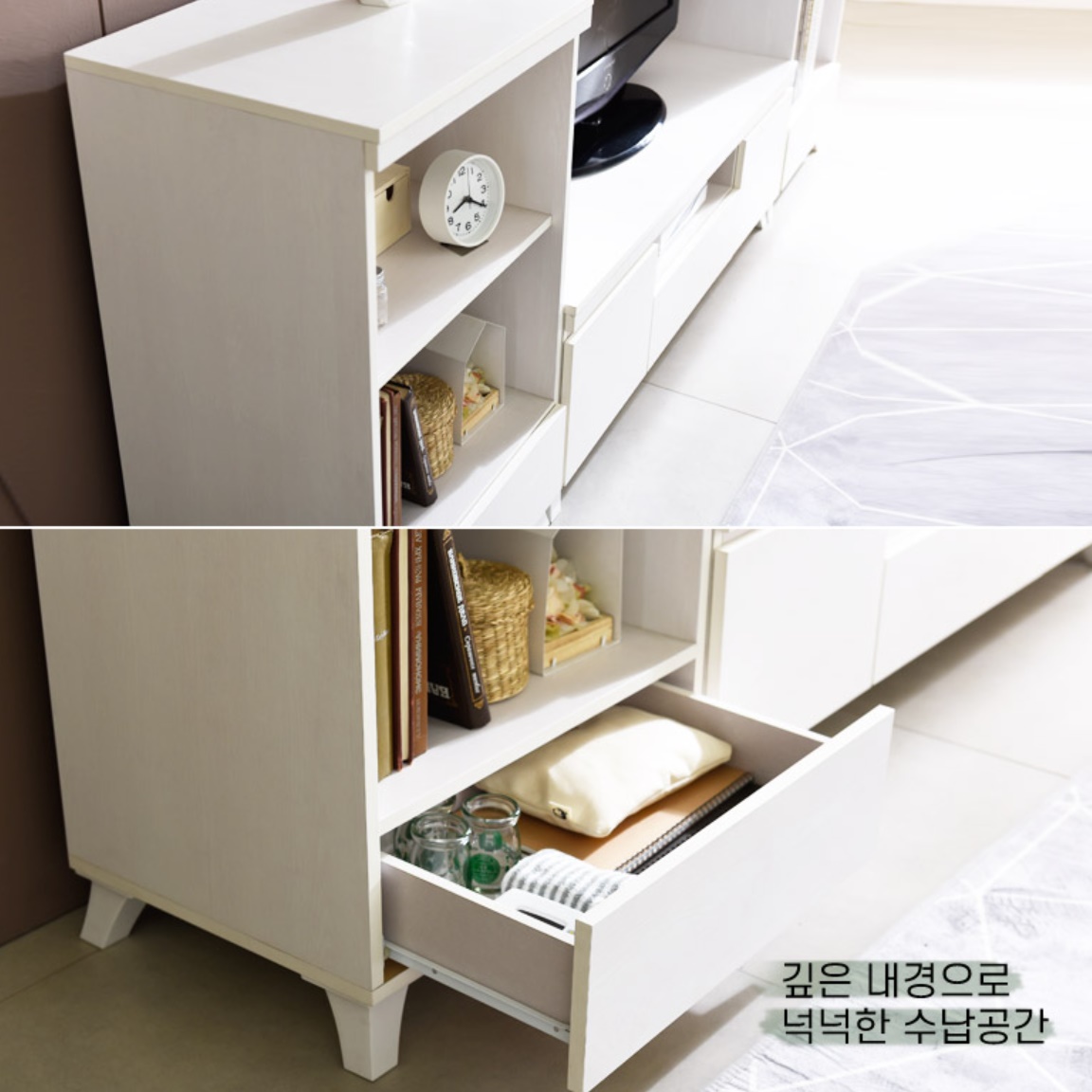 낮은 장식장 소형 미니 진열장 틈새 장식장 작은 나무 장식장