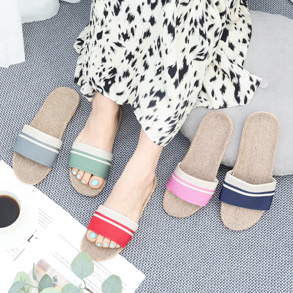 층간소음 실내화 커플 실내 거실 슬리퍼 발편한 여름 거실화 라탄 eva 룸슈즈 투톤 베이직 레드