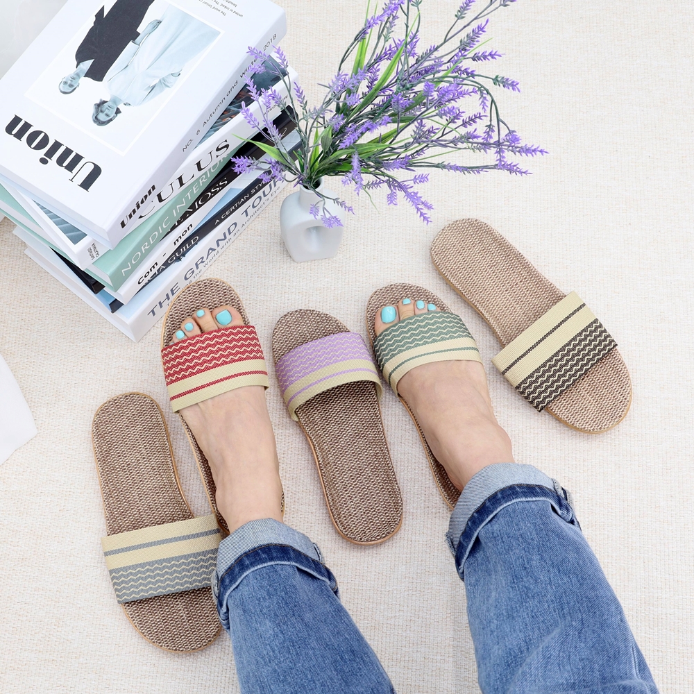 층간소음 실내화 커플 실내 거실 슬리퍼 발편한 여름 거실화 라탄 eva 룸슈즈 투톤 베이직 레드