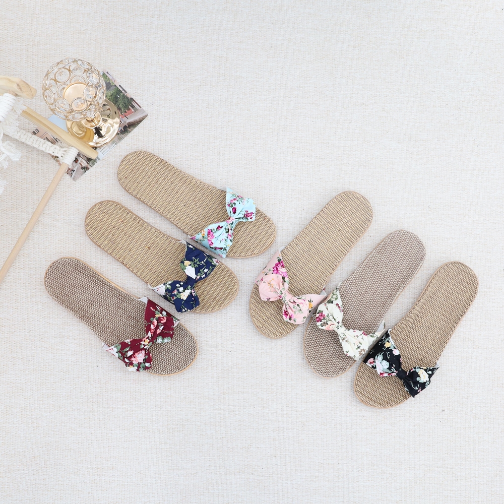 커플 여름슬리퍼 여성 남성 왕골 라탄 슬리퍼 발편한 실내화 삼선 여성001