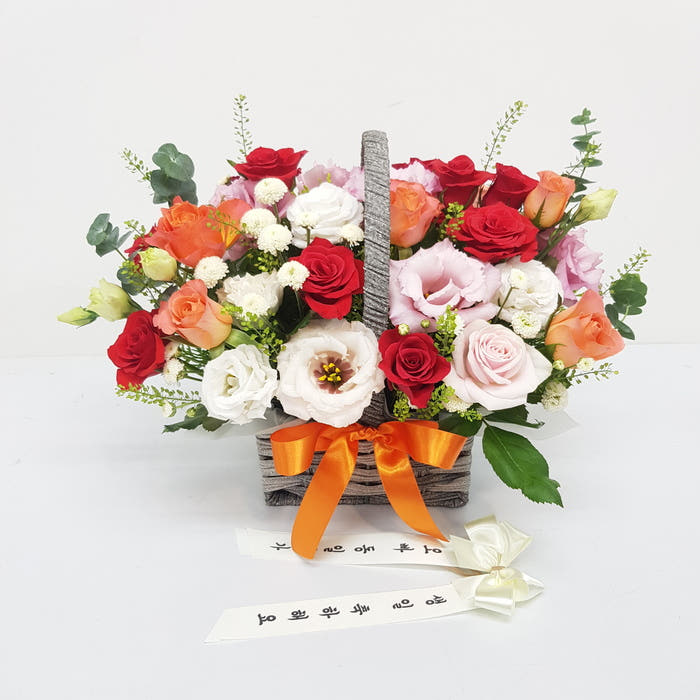 오렌지 꽃바구니 전국당일배송 가격 비교 Blossomy 오렌지 꽃바구니 전국당일배송