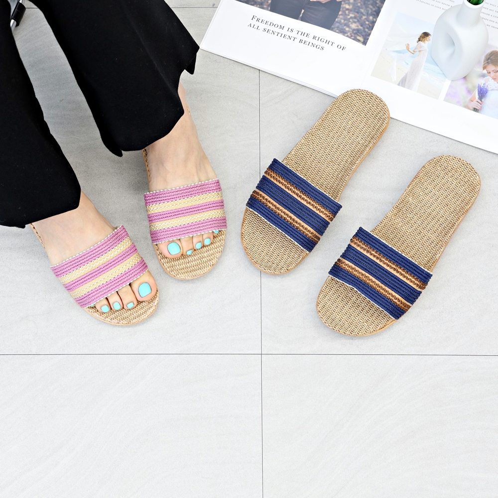 층간소음 실내화 커플 실내 거실 슬리퍼 발편한 여름 거실화 라탄 eva 룸슈즈 투톤 베이직 레드