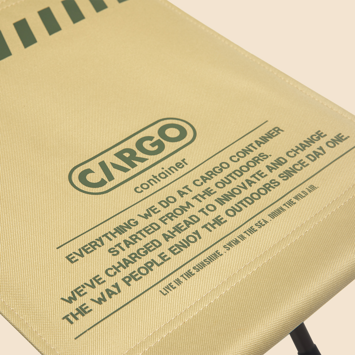 카고컨테이너 와이드 비비큐 폴딩 체어 바베큐 1+1 샌드베이지