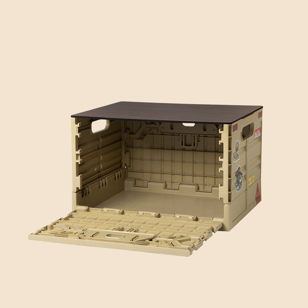 카고컨테이너 캠핑 오픈형 폴딩박스 테이블 다용도 수납 멀티상자 접이식 트렁크 정리함