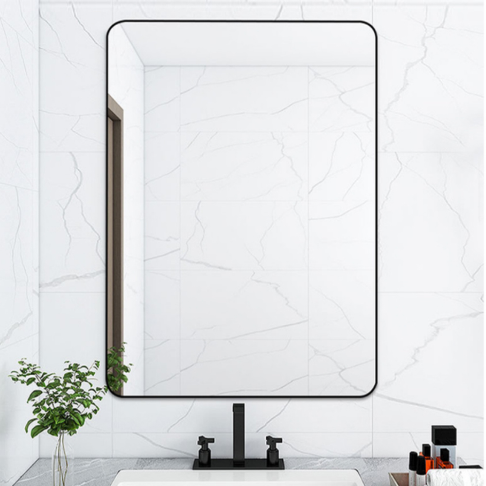 무타공 붙이는거울 사각 인테리어 화장대거울 40X50 벽걸이 현관 디자인 욕실거울