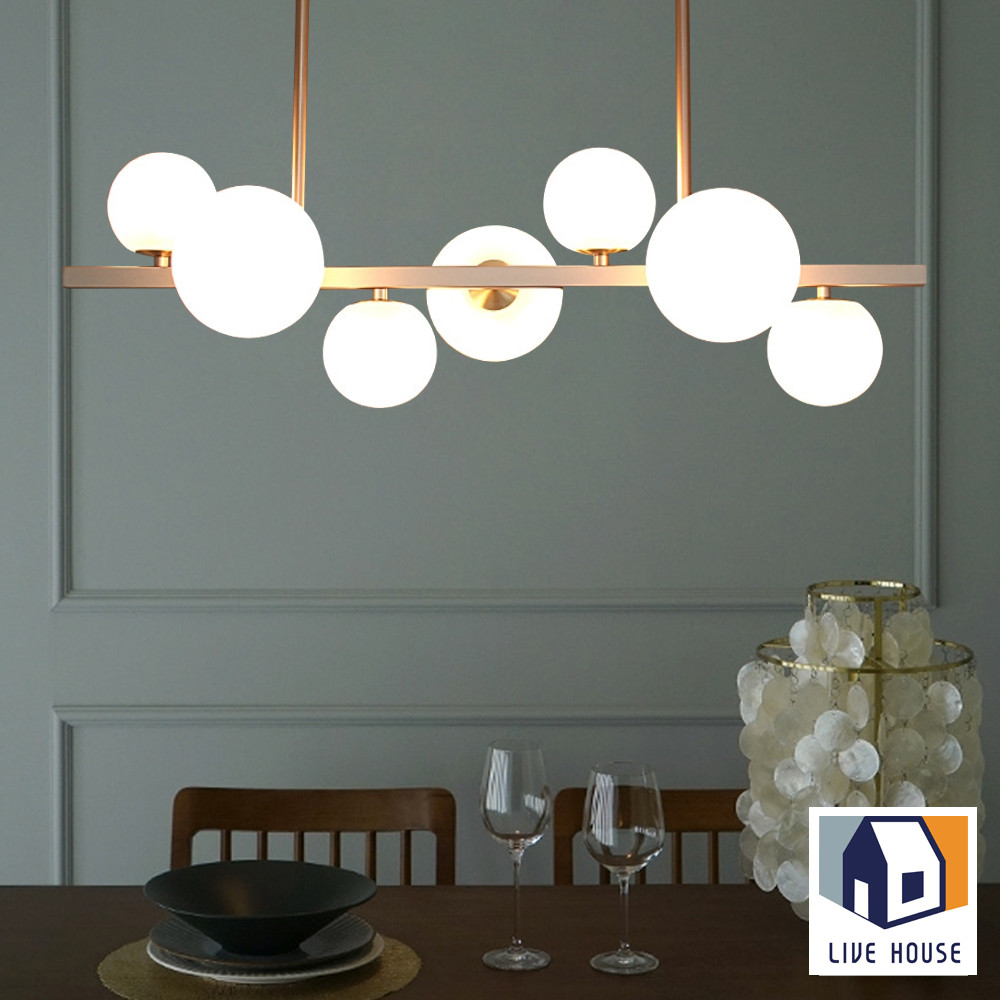 식탁조명 펜던트 조명 골드 LED 전등 버블팝 4등