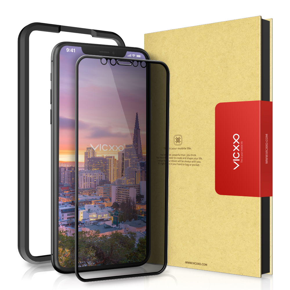 빅쏘 4D 사생활보호필름 강화유리 아이폰11 프로 맥스, 1매입