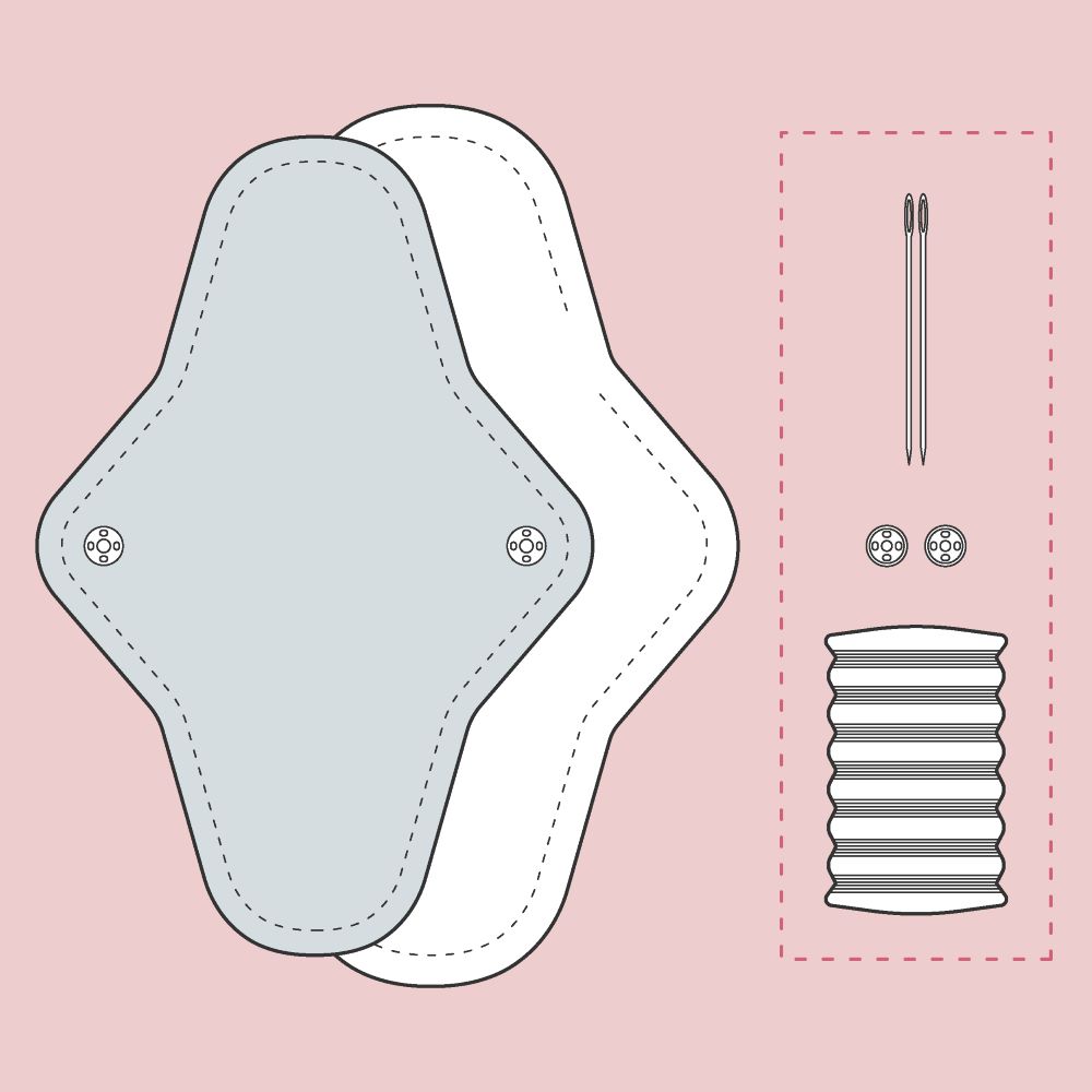 지구별가게 면생리대 만들기 라이너 DIY 키트 친환경 제로웨이스트 환경교육 - 상품 이미지