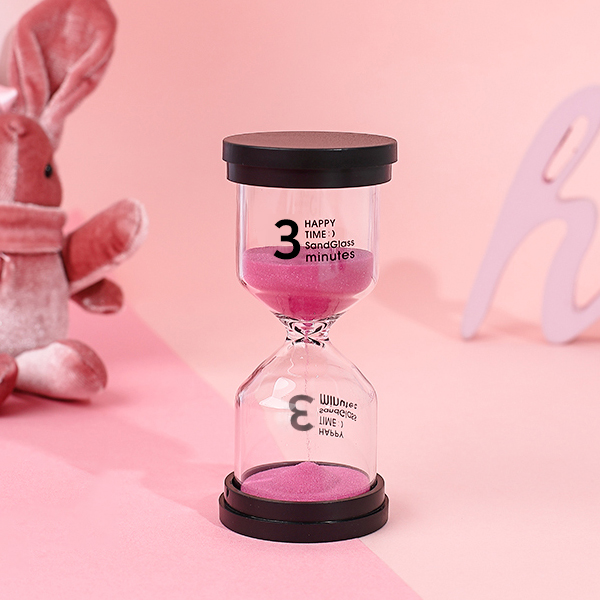 모래시계 타이머 3분 핑크