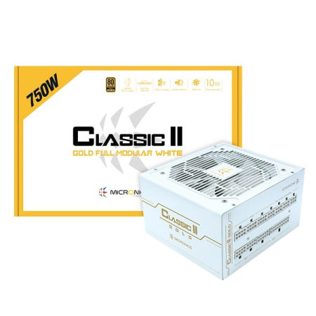 마이크로닉스 마이크로닉스 Classic II 750W 80PLUS GOLD 230V EU 풀모듈러 화이트 파워서플라이