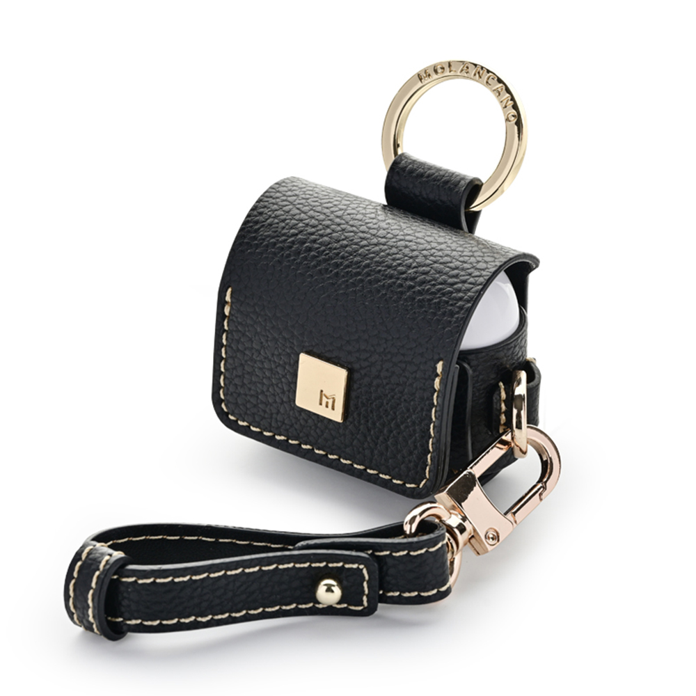 에어팟 프로 2 세대 블랙 토고 링 가죽 케이스 + 스트랩