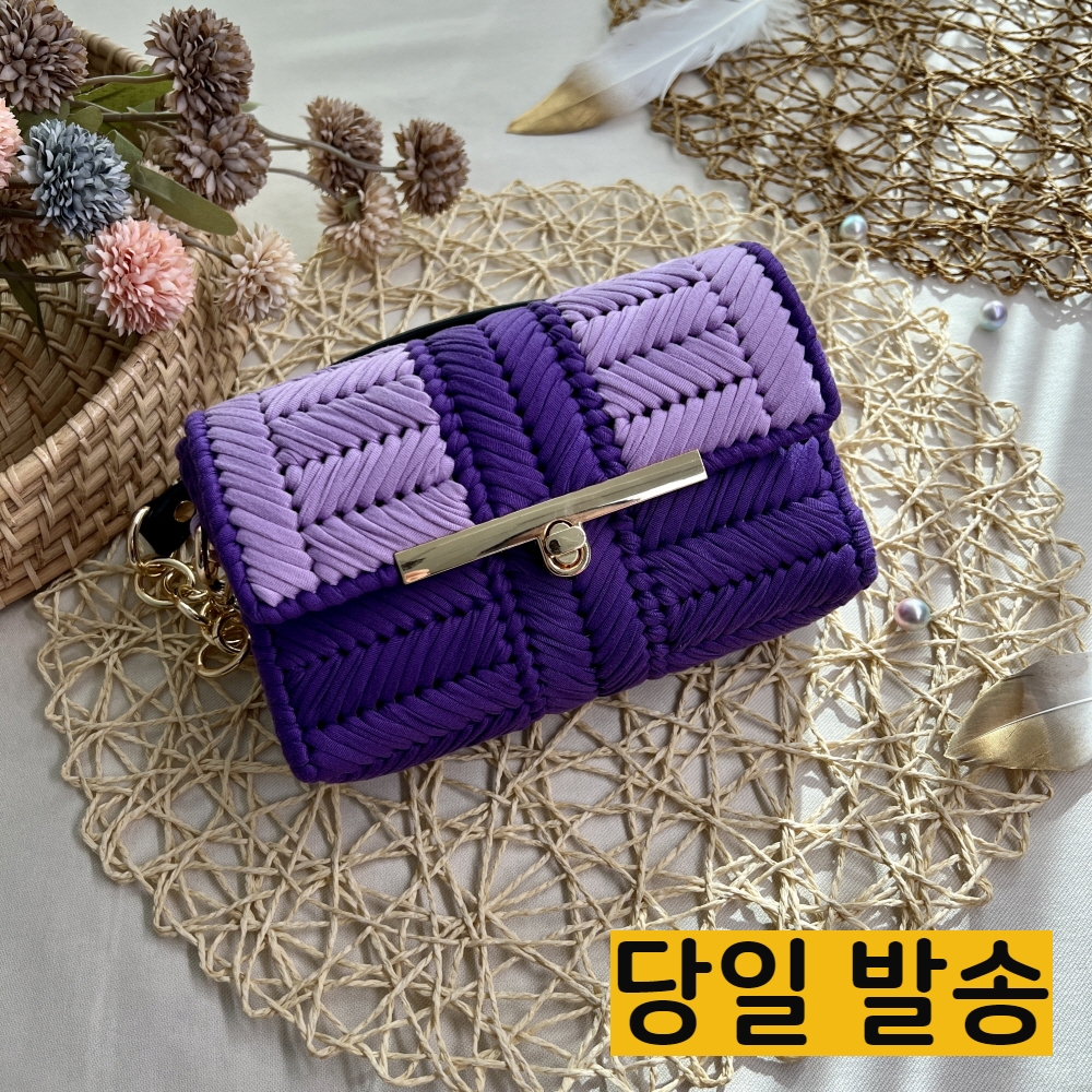 도두리 DIY 가방만들기 네트공예 망뜨개 손뜨개질 코바늘 뜨개질 패키지 키트 토리숄더백 - 상세 이미지 3