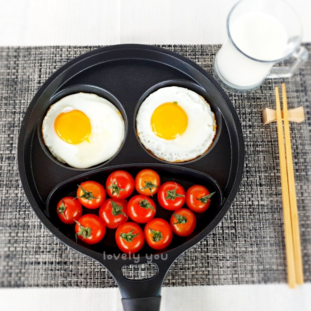 에그팬 캠핑 프라이팬 감성 브런치 멀티 계란후라이팬 키친아트 사각 3구 달걀 토스트 팬