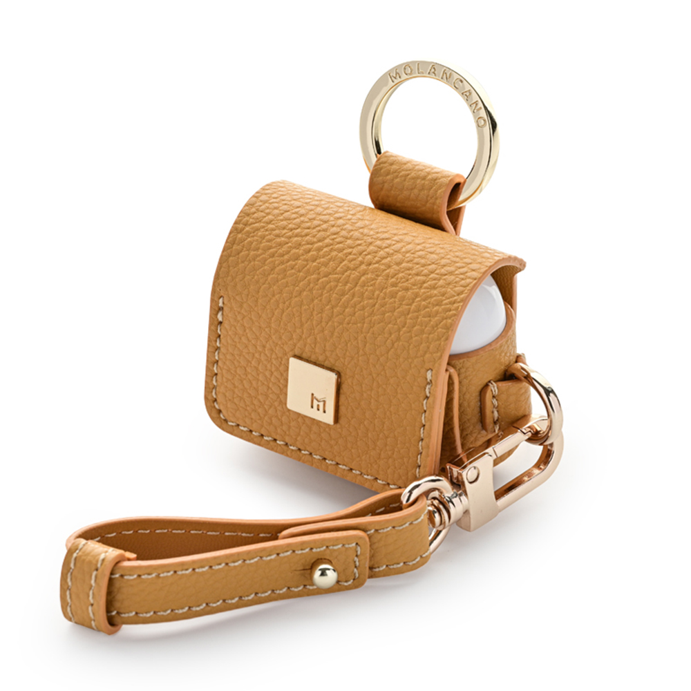 토고 링 가죽 에어팟 4세대 케이스 + 스트랩 핑크베이지 - 상세 이미지 5