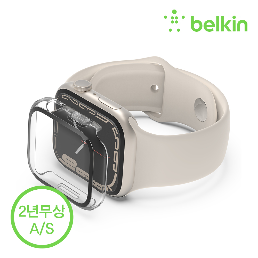 벨킨 애플워치 템퍼드 커브 강화유리 + 범퍼 케이스 44mm 45mm OVG004zz 애플워치9 8 7 6 SE 5 4 호환 - 상세 이미지 3