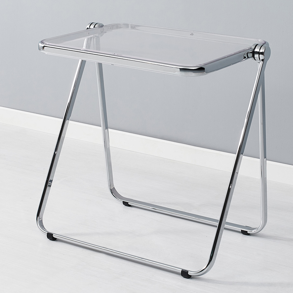 미드센추리 모던 접이식 투명 테이블 인테리어 거실 소파 아크릴 커피