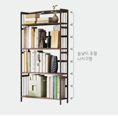 키큰 책장 원목 거실 인테리어 책장 시스템 세로 책장 - 상세 이미지 5