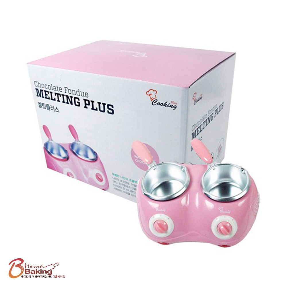 초콜릿멜팅기 2구 핑크 빼빼로 퐁듀기계 중탕기 초콜렛만들기 초콜릿도구 발렌타인데이