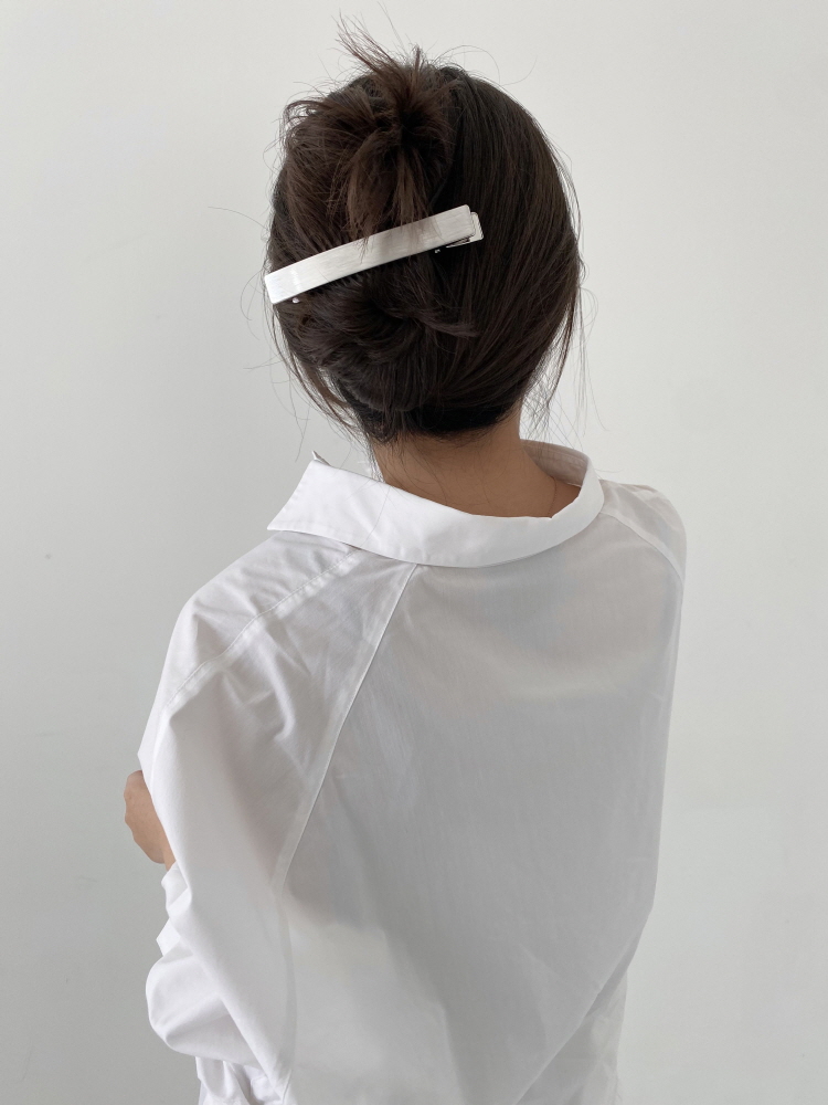3컬러 가벼운 고급 메탈 올림머리 클립 빅 일자 헤어집게핀 업스타일 - 상세 이미지 3